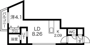 シャトーライフN27【5階】の間取り