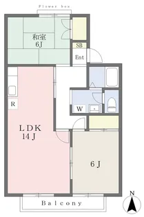 オブジェ・ハイツ【1階】の間取り