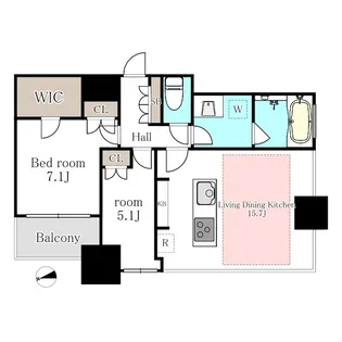 ローレルタワールネ浜松町【17階】の間取り