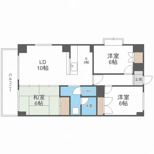 ヴァンヴェール医大前【7階】の間取り