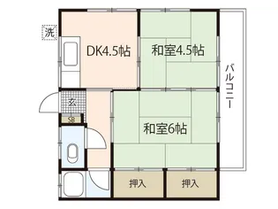第三村島アパート【2階】の間取り