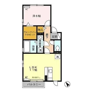 ブランシェB【1階】の間取り