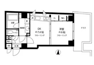 クレア白金高輪【1階】の間取り