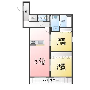 プライア桜山【3階】の間取り