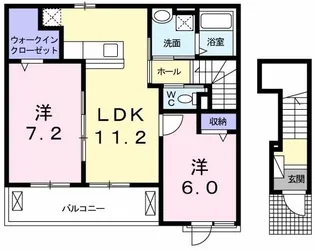 カーサ・カルム【2階】の間取り