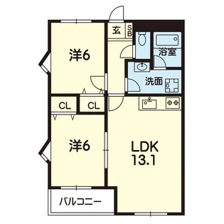 クレアンヌーヴ【2階】の間取り