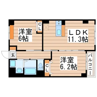 メルヴェイユ荒井【4階】の間取り