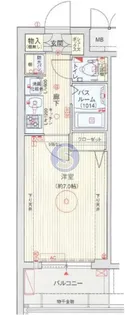 エステムコート難波サウスプレイス【8階】の間取り