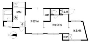 大橋荘【1階】の間取り