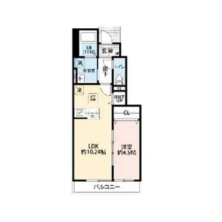 アムール田奈【1階】の間取り