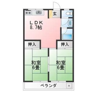 四日市キャッスル【2階】の間取り