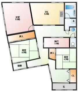 深堀町コーポ【2階】の間取り