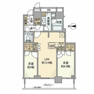 ザ・パークハウス晴海タワーズティアロレジデンス【32階】の間取り