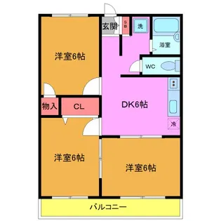 ライフ21 A棟【3階】の間取り