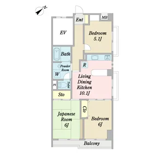 プレステージマンション191【3階】の間取り