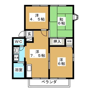 マツマルハイツ【2階】の間取り