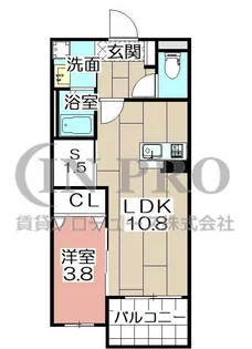 MDIグラシオヴィータ仲原【3階】の間取り