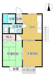 サンフラット21 II【1階】の間取り