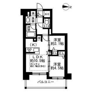 ユニハイム小岩【3階】の間取り