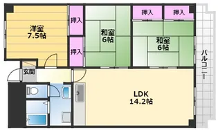 ライブリー高石【8階】の間取り