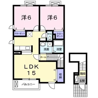 デュール・リアン【2階】の間取り