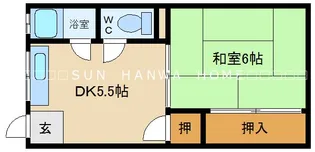 堤コーポ【1階】の間取り