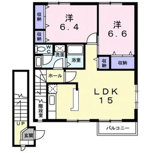アルカディアC【2階】の間取り