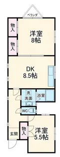 コーポS3【3階】の間取り