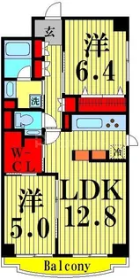 亀有パークマンション【6階】の間取り
