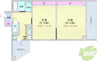 ルミエール仙台【3階】の間取り