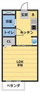 ピアコート栗真【2階】の間取り