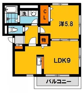 エスポワール若松原【2階】の間取り