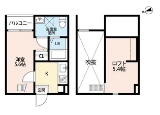 tres五女子【2階】の間取り