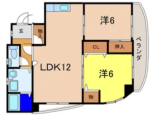 ガーデンテラス甲東園【2階】の間取り