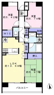 ベルドゥムール柏湯元温泉【3階】の間取り