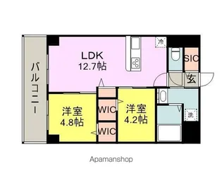 エルグランド久留米【5階】の間取り