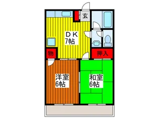 飯原コーポ【2階】の間取り