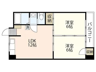 下井田マンション【7階】の間取り