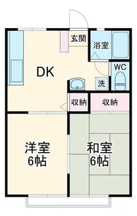 サンハウス B【2階】の間取り