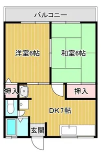 シティハイムバイオレット【2階】の間取り