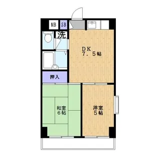 クレセント南千住【5階】の間取り