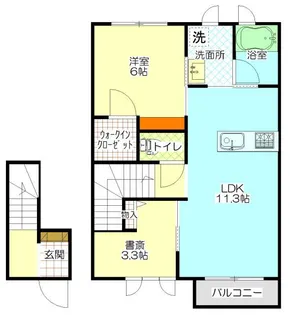 シャーメゾンカーサ【1階】の間取り