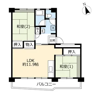 UR橋本四丁目【1階】の間取り