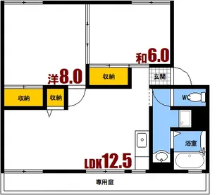 エステート安芸III【1階】の間取り