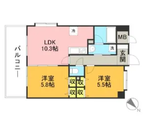 キルンズ博多駅南【4階】の間取り
