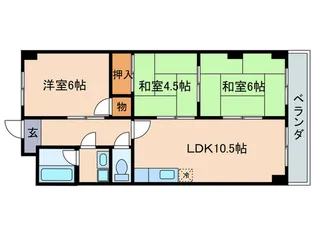 グレースコーポII【4階】の間取り