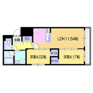 仮)菊水5-1MS【4階】の間取り