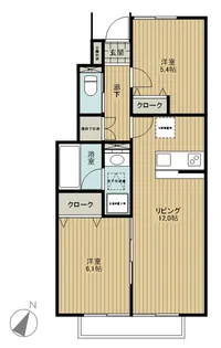 ESPOIR HARU【1階】の間取り