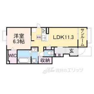フロンティア長田1【1階】の間取り
