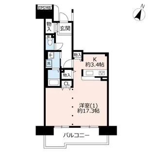 URビューコート小港【6階】の間取り